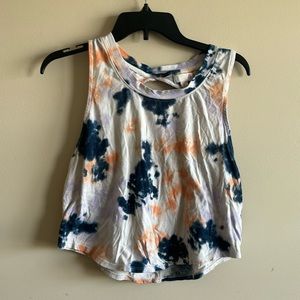 orange tie dye tank top